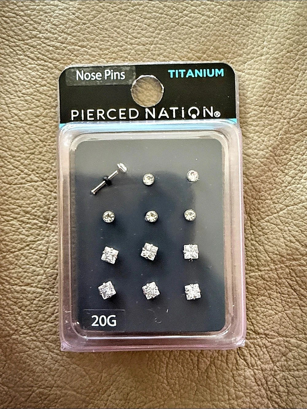 Spencer Gifts SLCZ PINS 12P20 Titanium 20G Earrings in Silver NWT